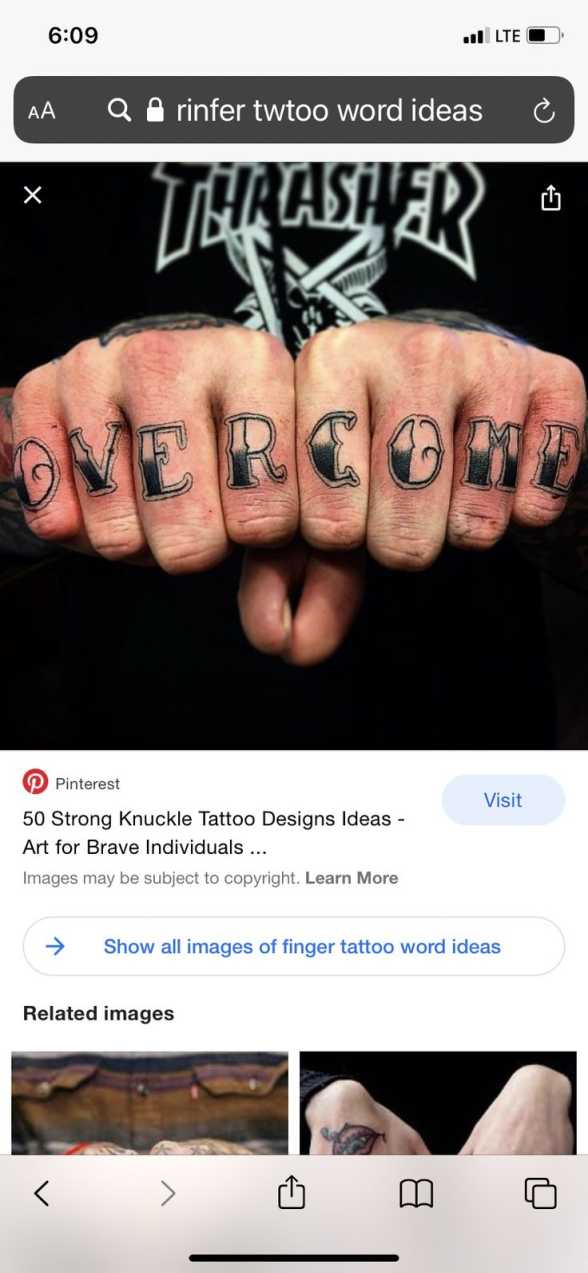 Pin by Omar Nodal on Knuckle tattoos  Finger tattoos words