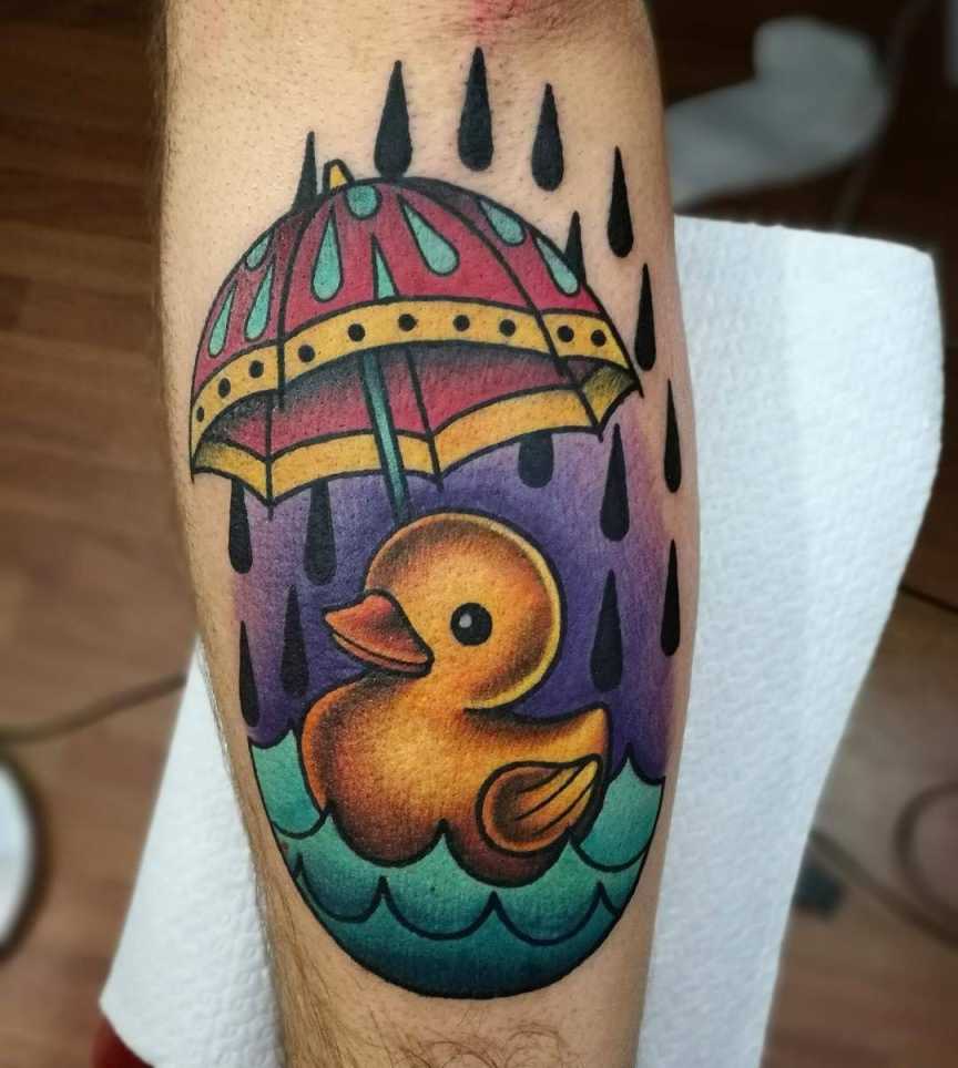 Rubber Ducky by @alba_campagnano at Stressless Tattoo in Rome