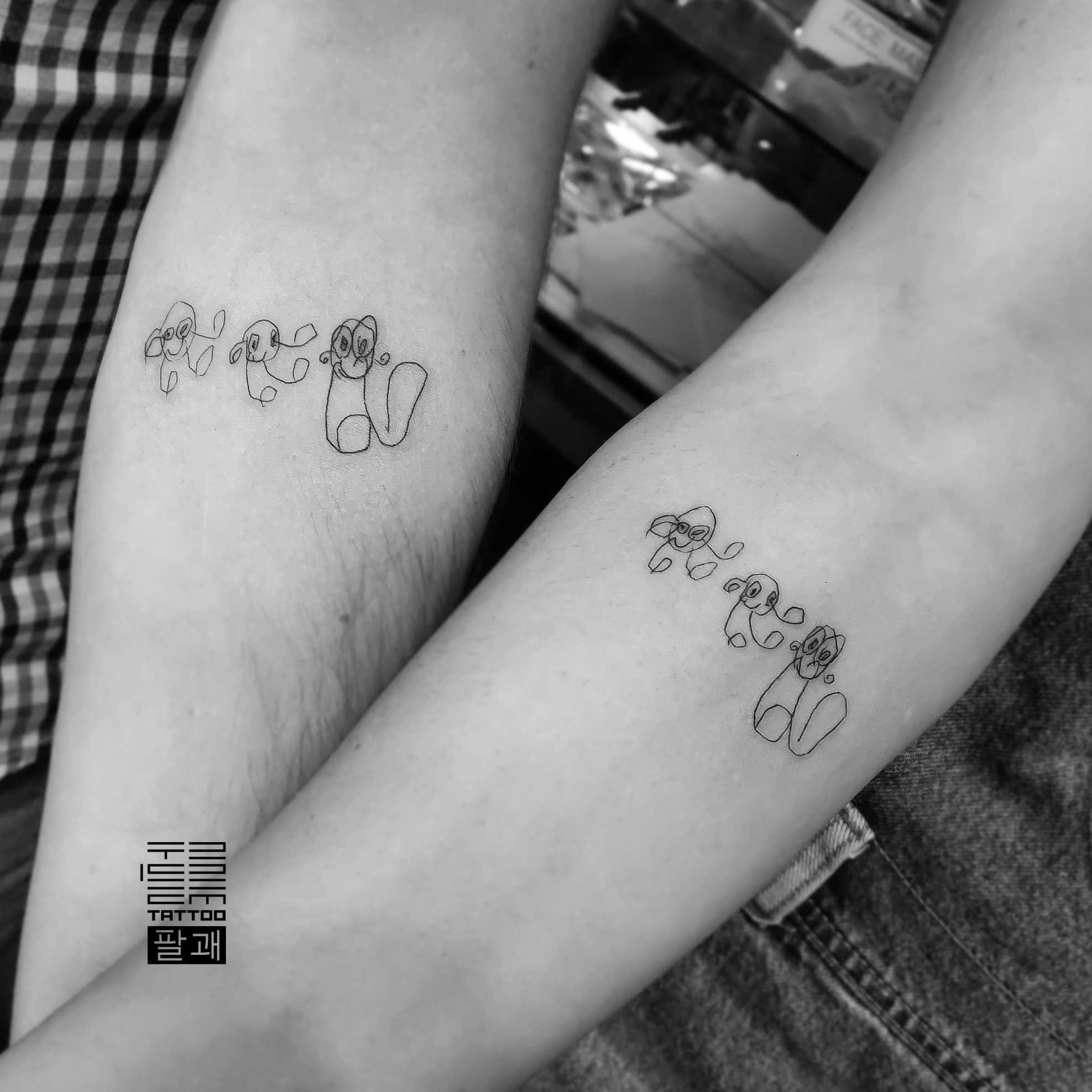 Tattoo uploaded by Oleksandr [Tattooist] • "Family" (child, mom