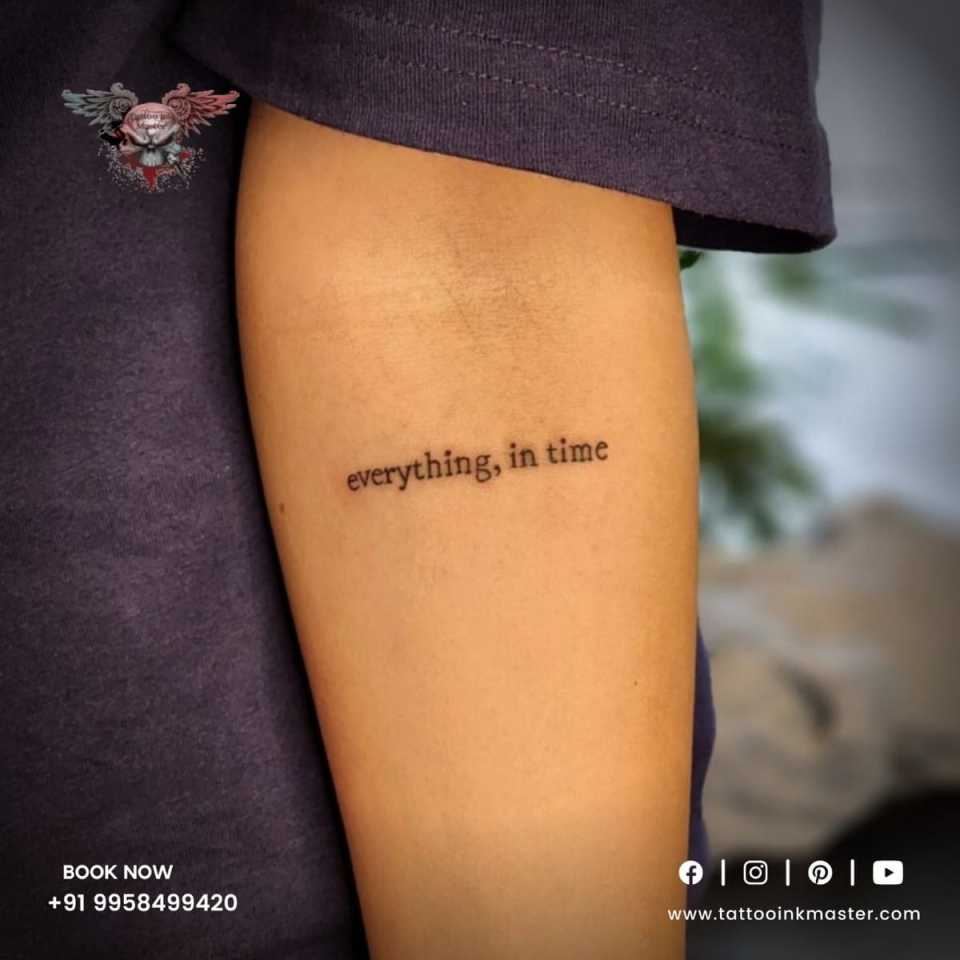 A Strong Message To Myself: “Everything, In Time”  Tattoo Ink Master