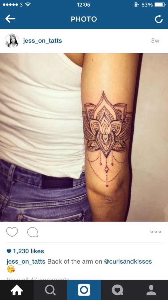 Back of arm mandala tattoo   Mama tattoo ideen, Tattoo ideen
