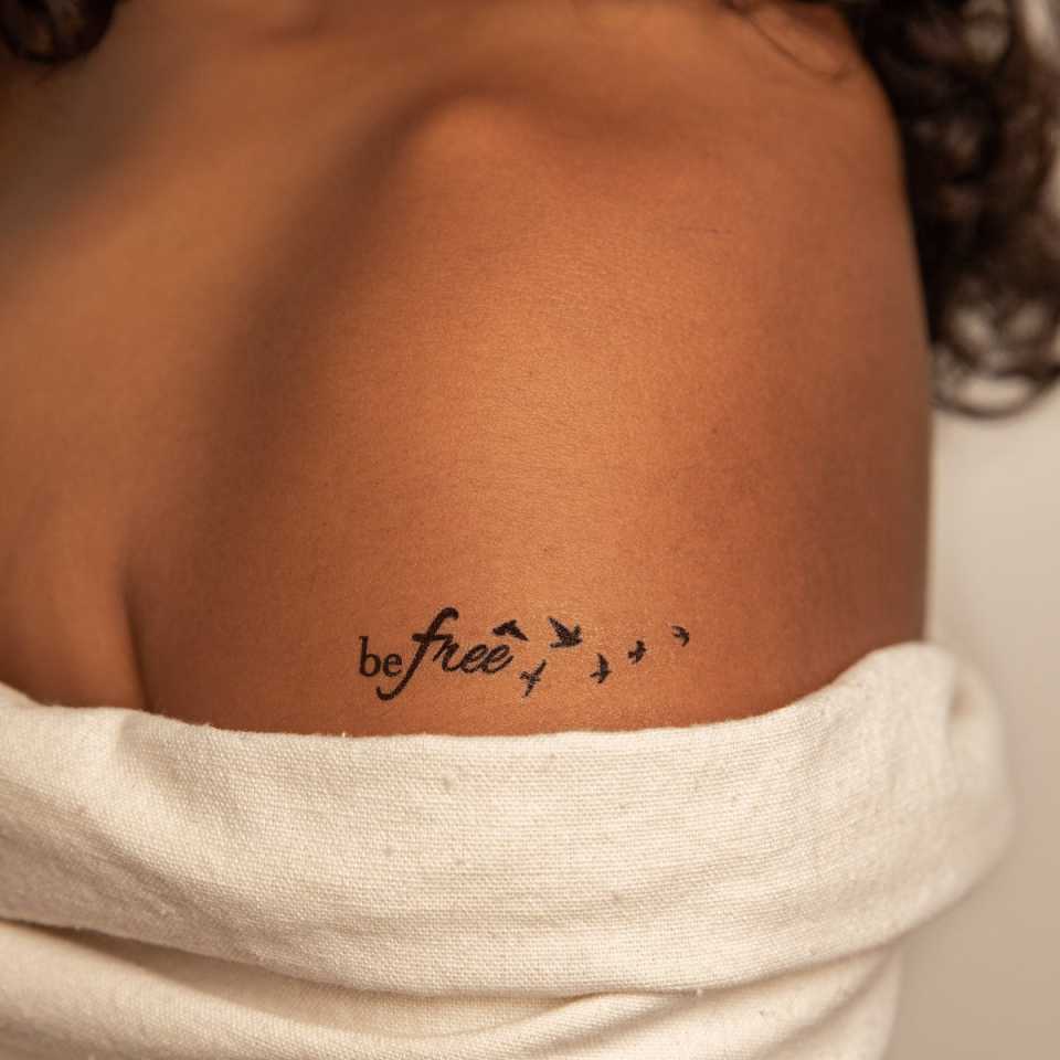 Be Free Temporary Tattoo - Be Free Manifestation Tattoo