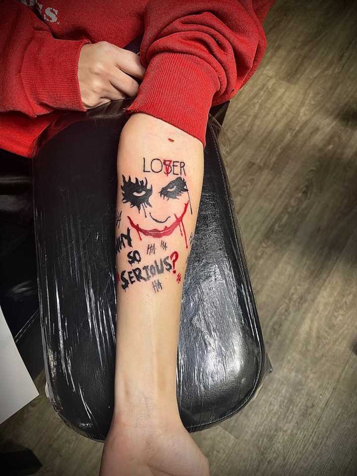 Best Joker Tattoo for Girls  Pretty Hand Tattoos