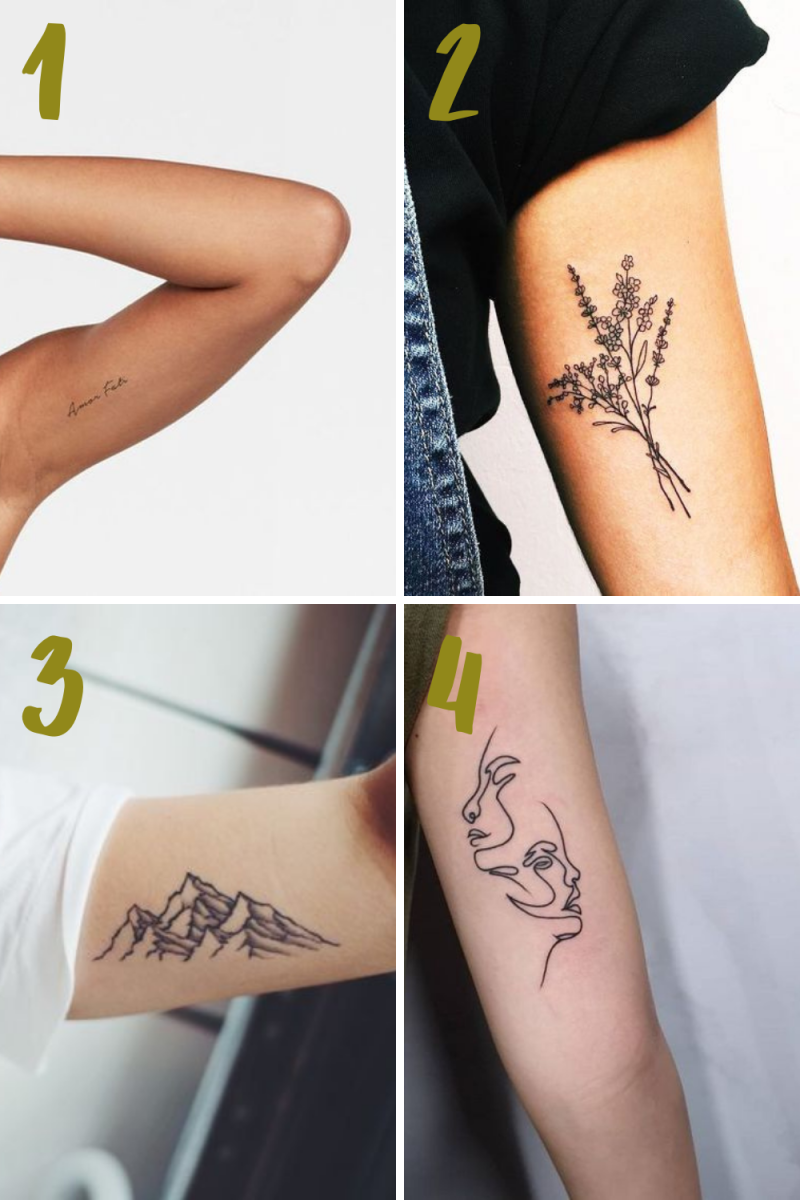 Bicep Tattoo Ideas for Women - TattooGlee  Bicep tattoo, Inner
