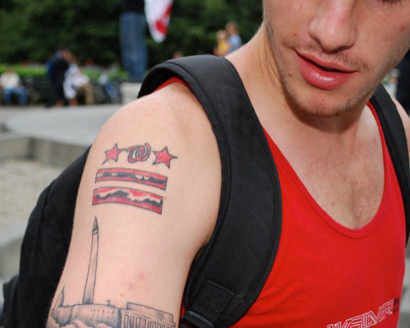 Capital Designs  A guy with a DC flag tattoo and a DC citys  Flickr