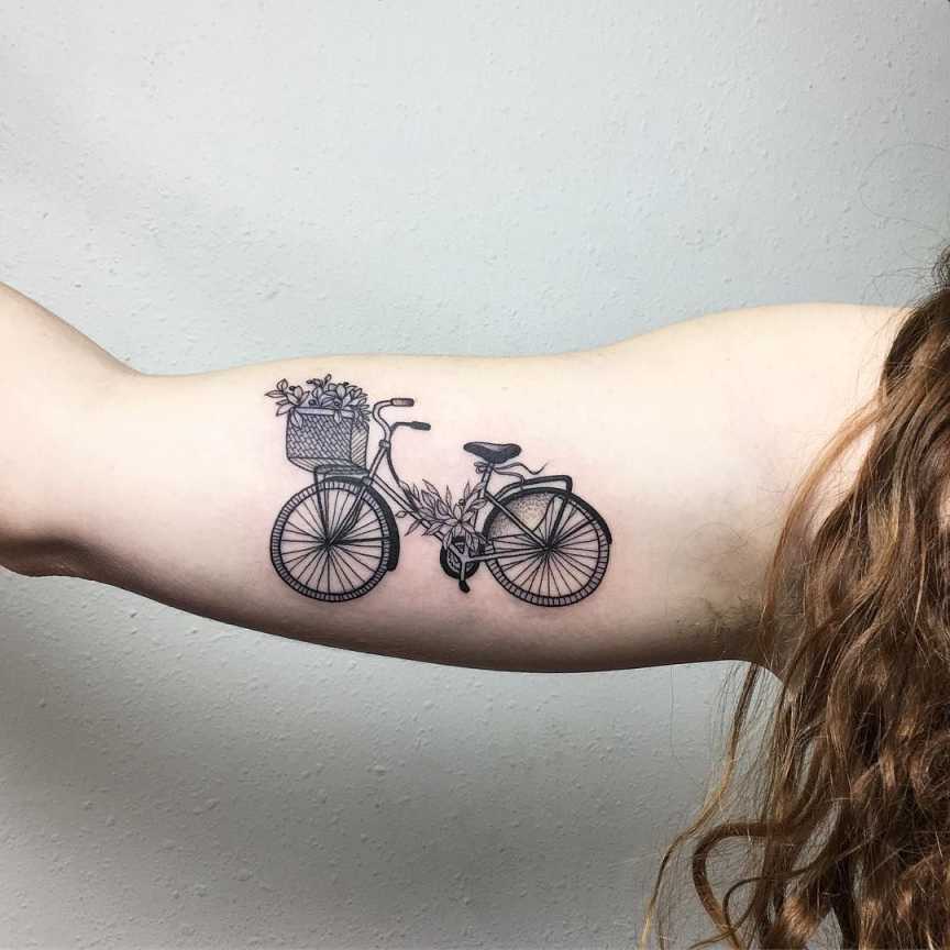 Cool Bicycle Women Tattoo Ideas to Make a Style Statement