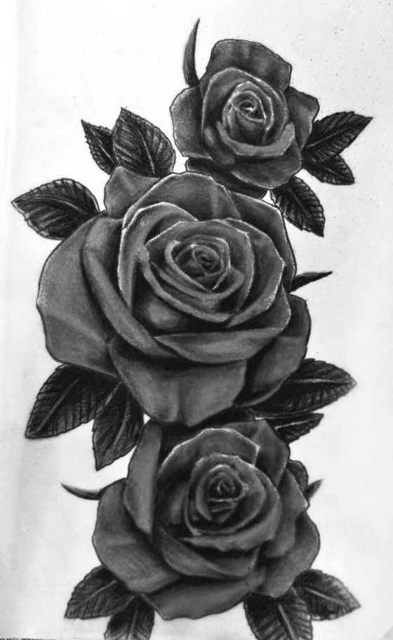 Cover Up Tattoo Ideas: Black Rose Tattoo