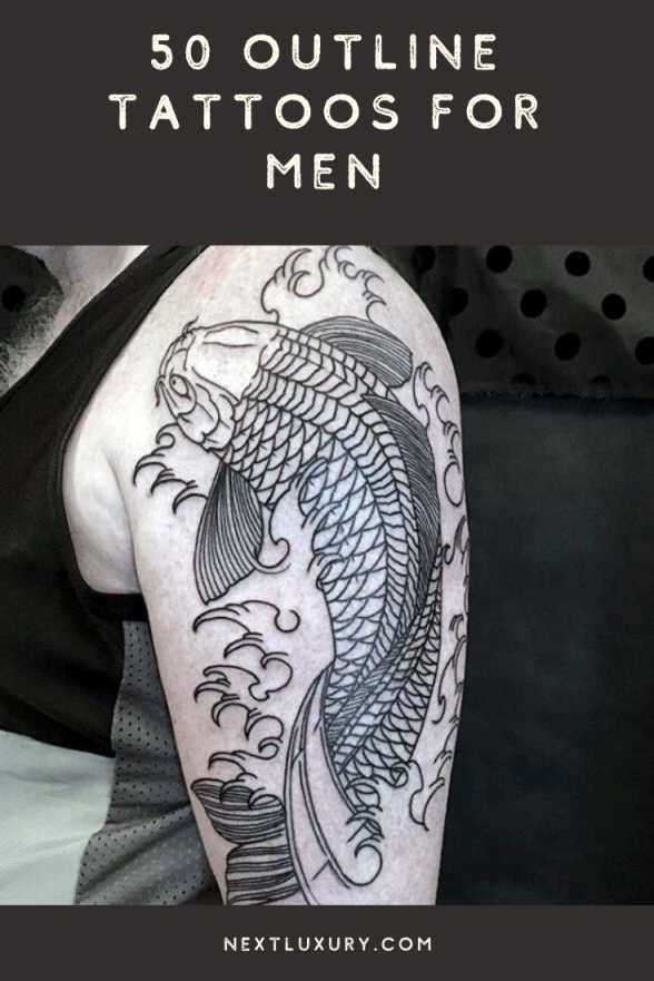 Creative Outline Tattoos for Men [ Inspiration Guide