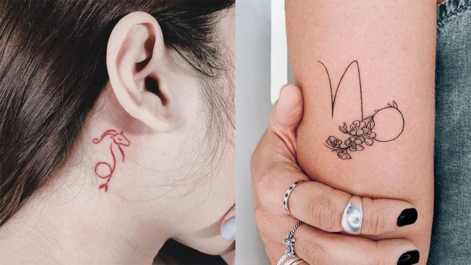 Dainty And Eye-catching Capricorn Tattoo Design Ideas  Preview