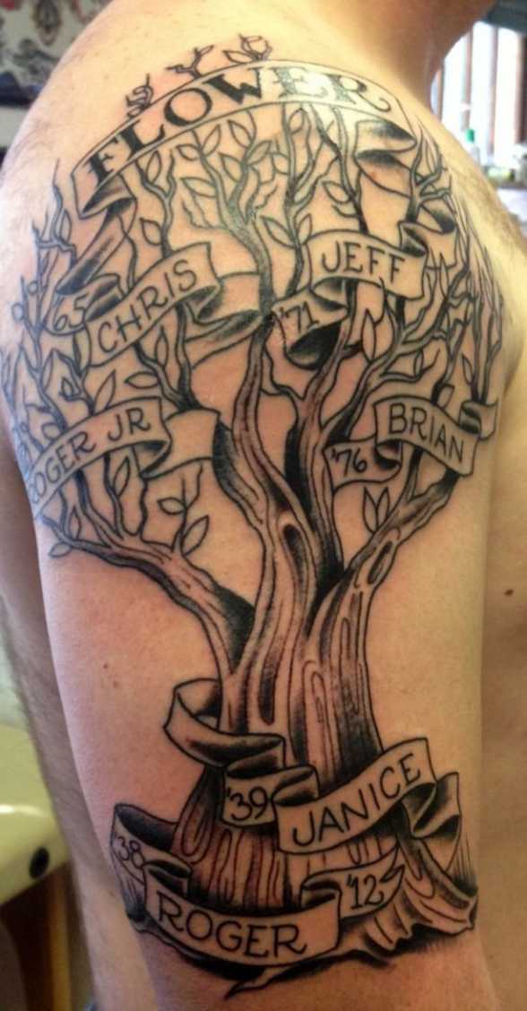 Family Tree Tattoos  Family tree tattoo, Tree tattoo men, Tree