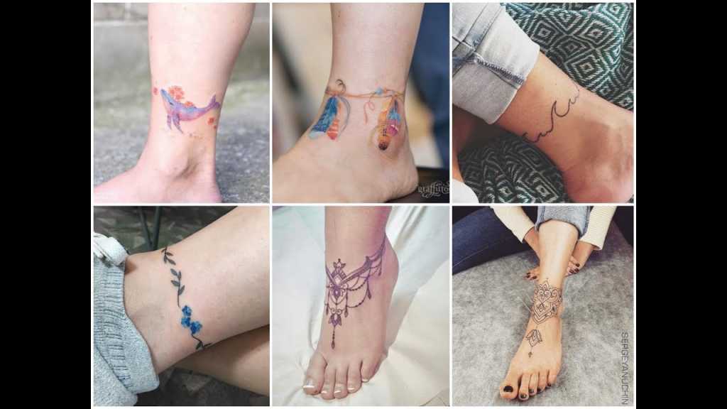 Gorgeous Ankle Bracelet Tattoo Design Ideas