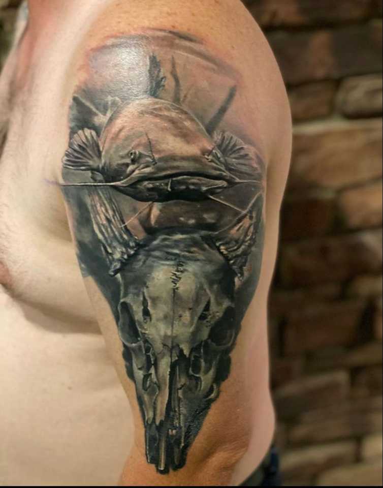 Hunting and Fishing  Hunting tattoos, Catfish tattoo, Art tattoo