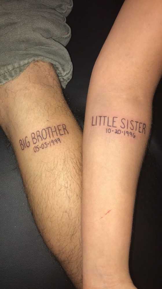▷ + ideas for Matching Brother And Sister Tattoos  Brother