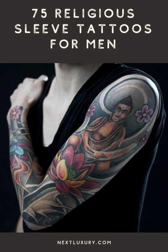 Inspirational Religious Sleeve Tattoos for Men