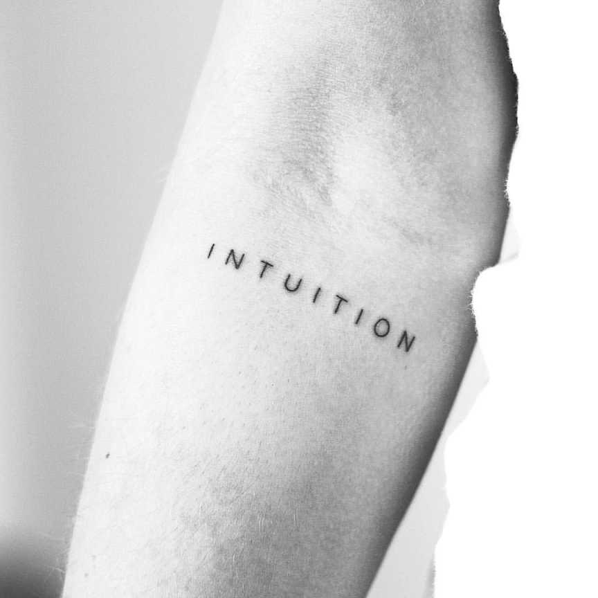INTUITION #lettering #tattoo #letteringtattoo #minimalism  Word