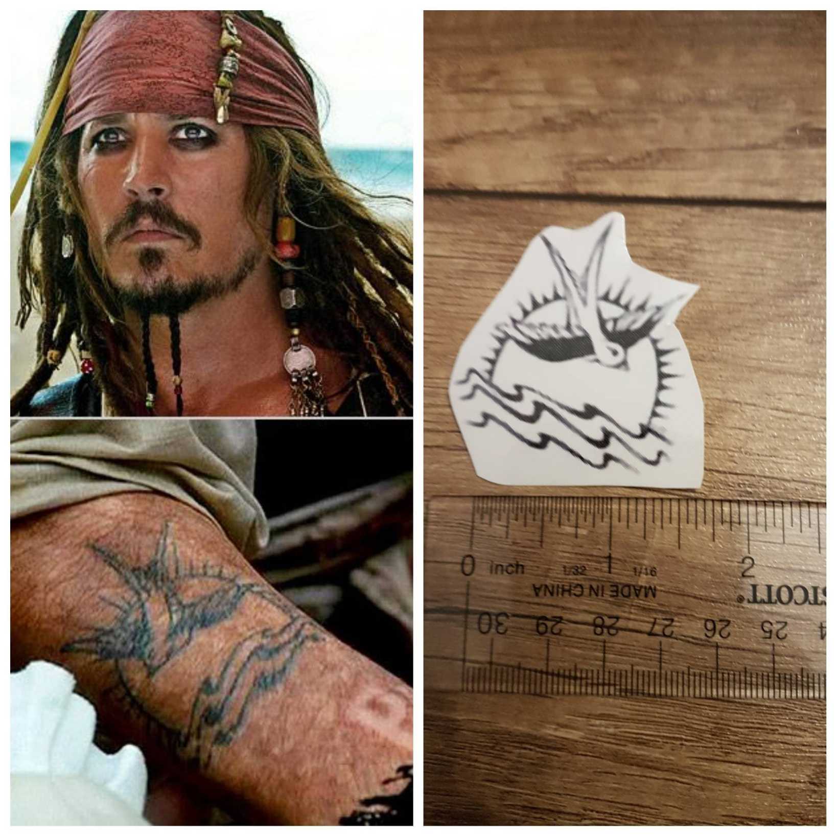 jack sparrow pirates of caribbean tattoo johnny depp