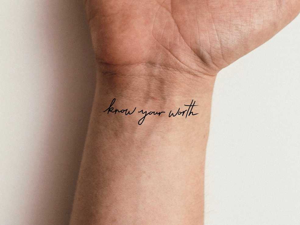 Know Your Worth Temporary Tattoo - Etsy