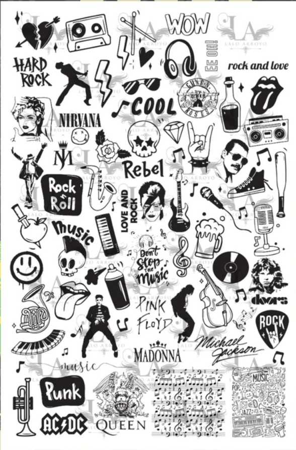 La Arroyo Rock and Love  Rock and roll tattoo, Rock tattoo, Punk