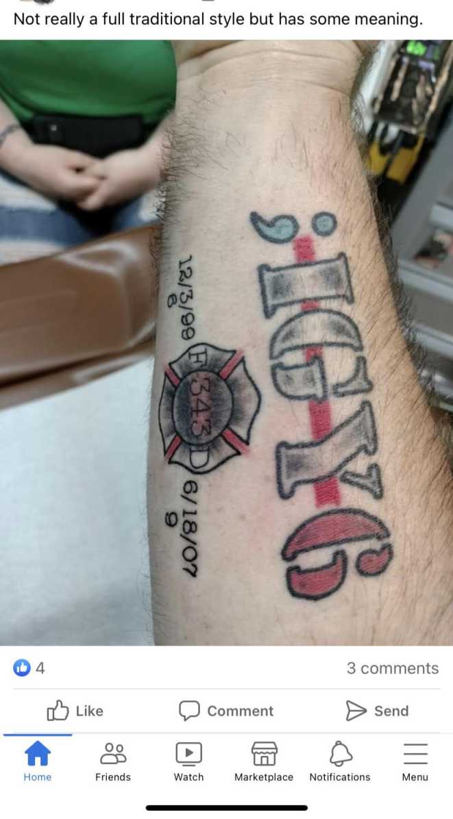 Lads tattoo on Facebook 😓 : r/FirstResponderCringe