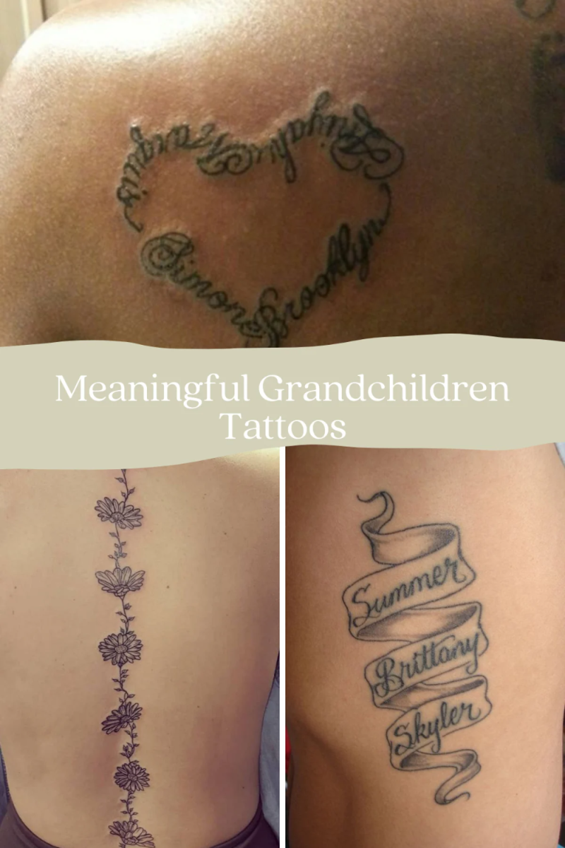Meaningful Grandchildren Tattoos + Images - TattooGlee