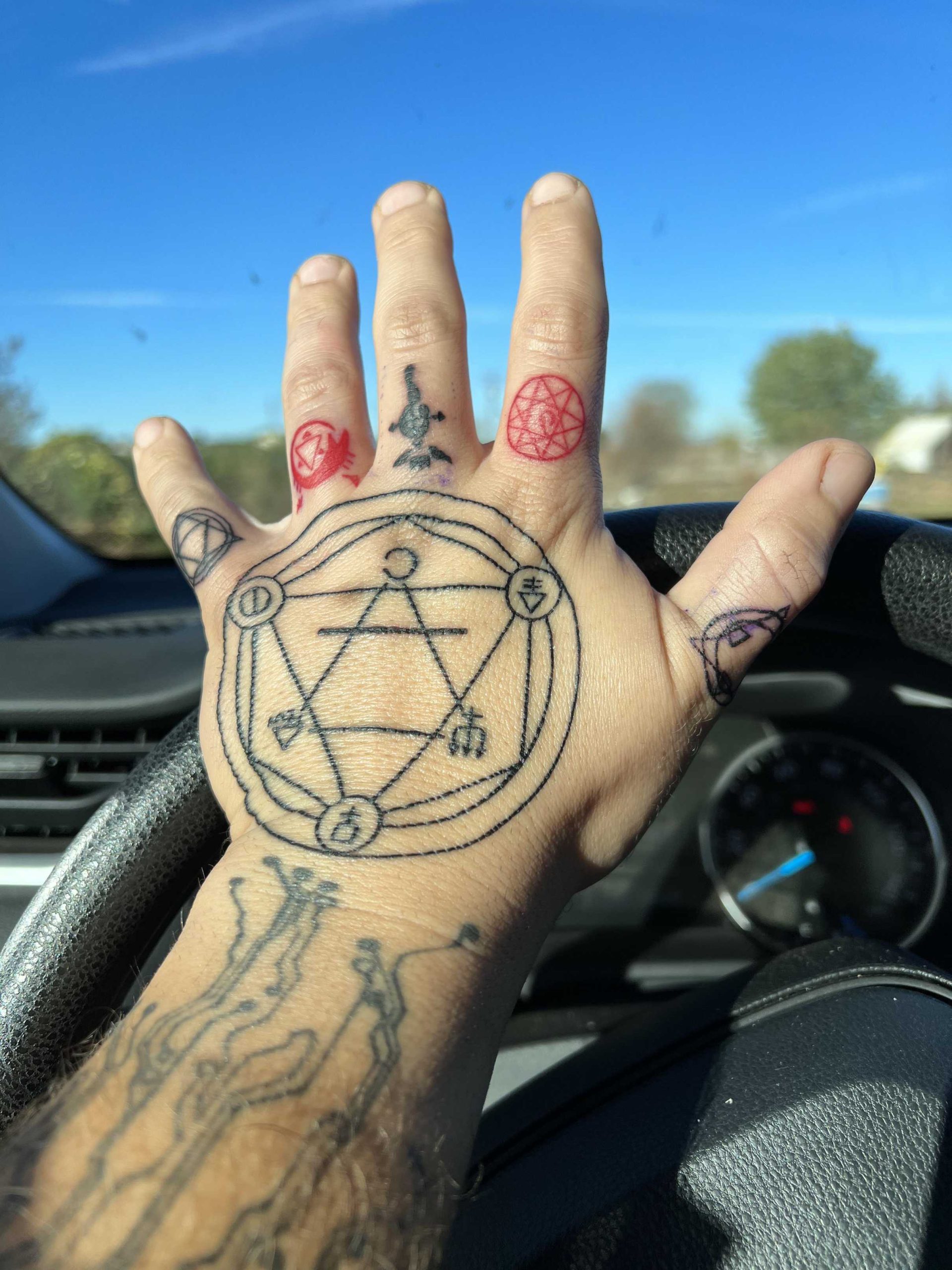 My FMA Tattoo, the circle on my hand is my own design : r
