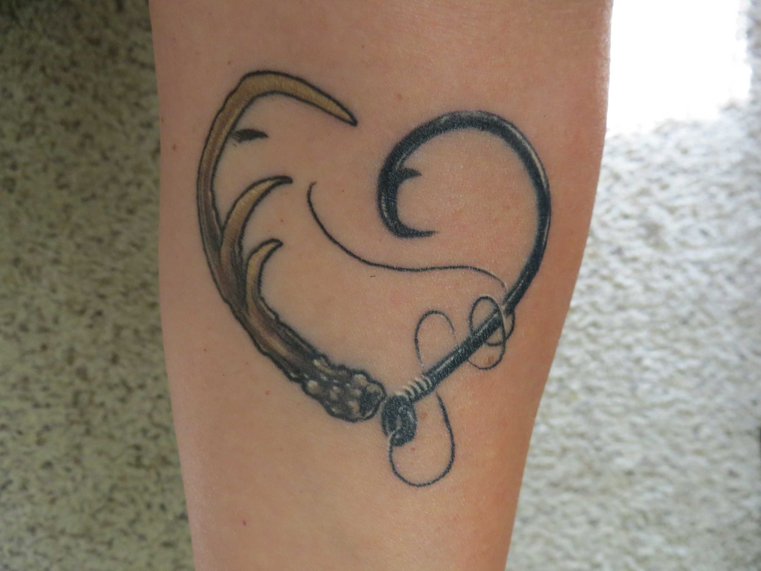 My new hunting and fishing tattoo. I love it