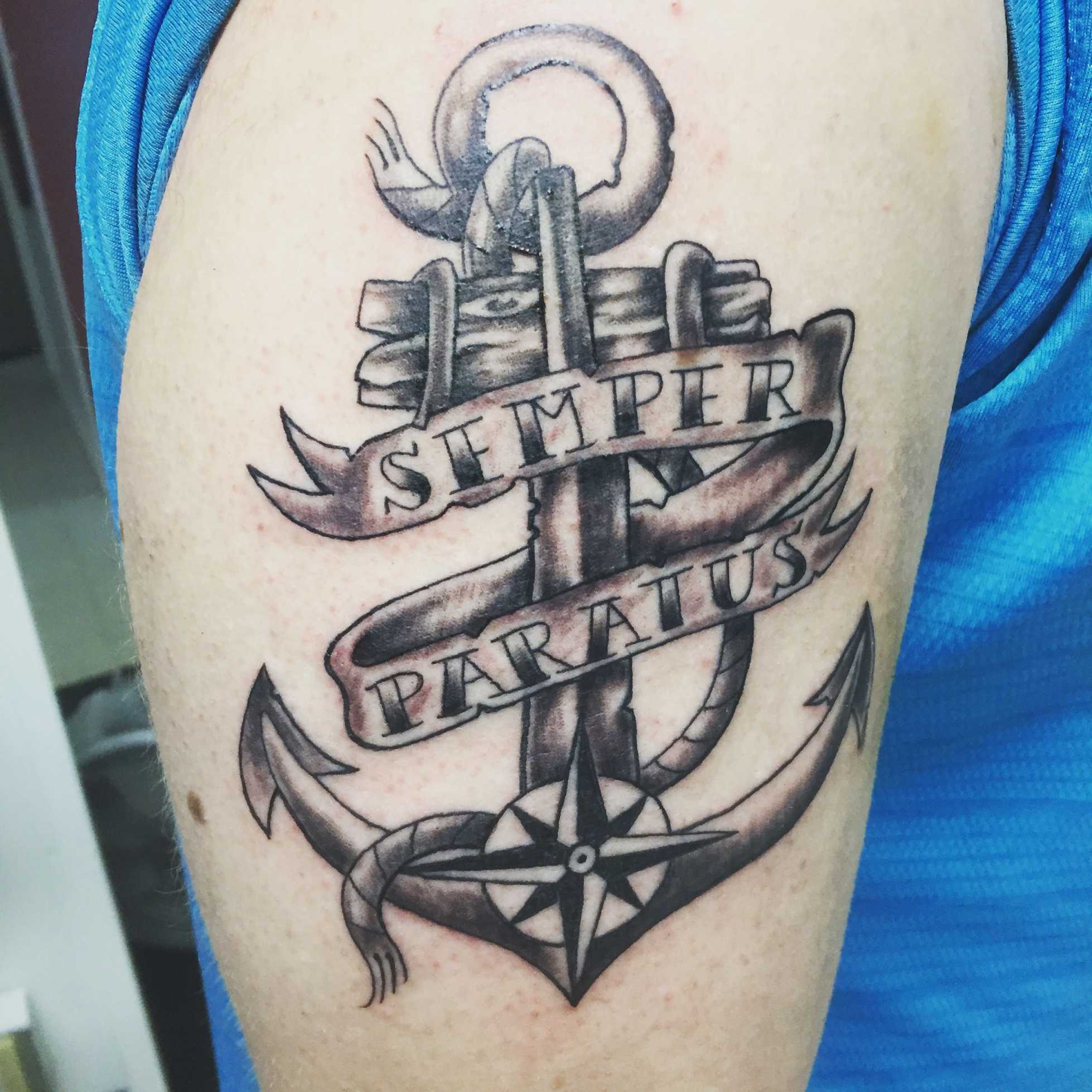 My tattoo #coastguard #semperparatus  Tattoos, Neo tattoo, Anchor