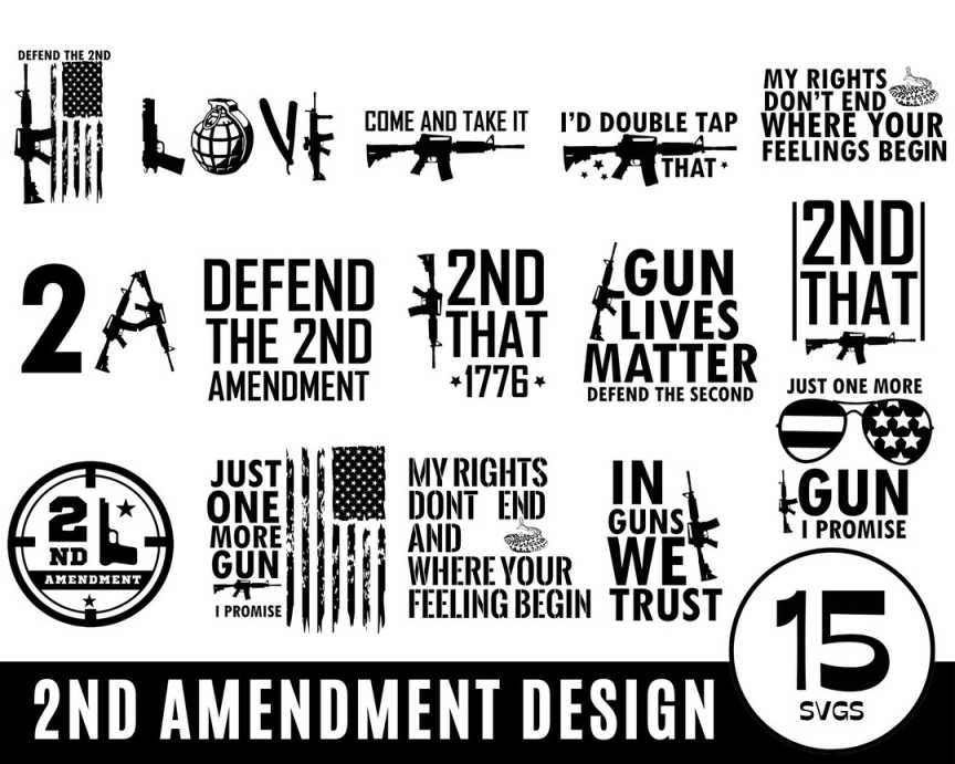 nd Amendment Svg Bundle, Second Amendment Svg, Gun Rights Svg