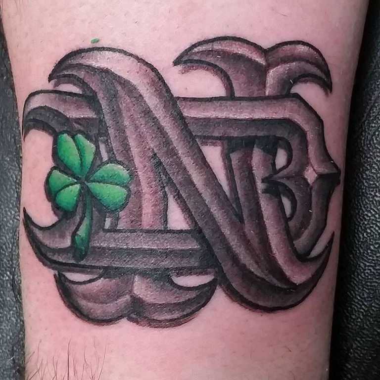 Notre Dame Tattoo Ideas  Shamrock tattoos, Irish tattoos