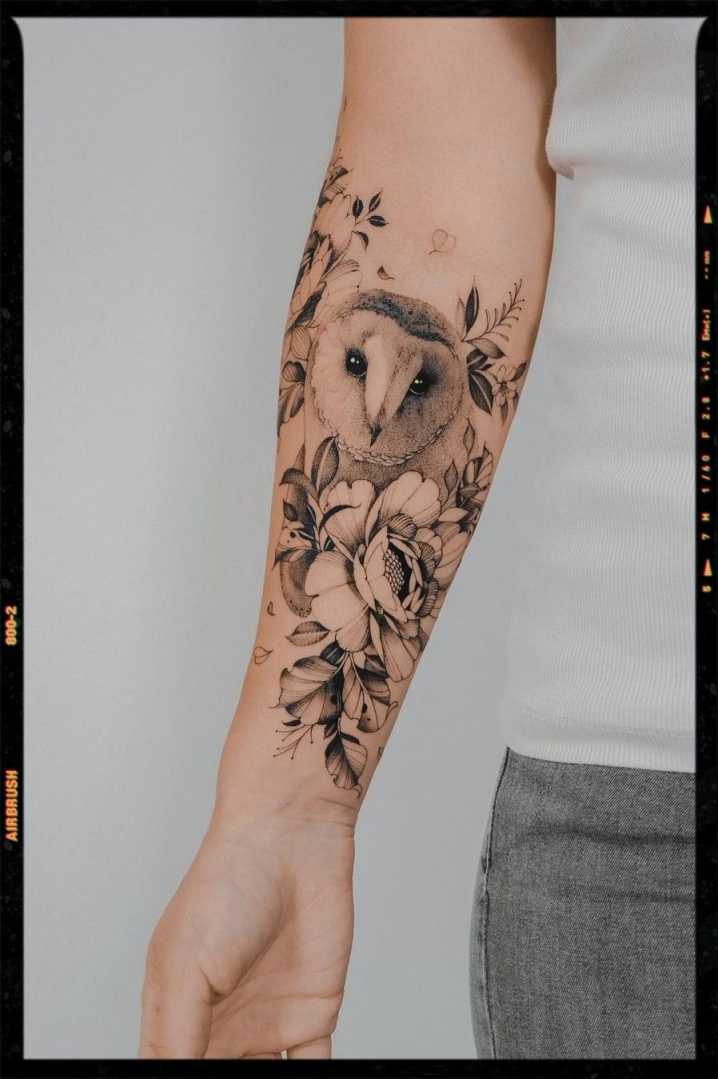 Owl Tattoo Inspiration  Forearm tattoo women, Owl thigh tattoos