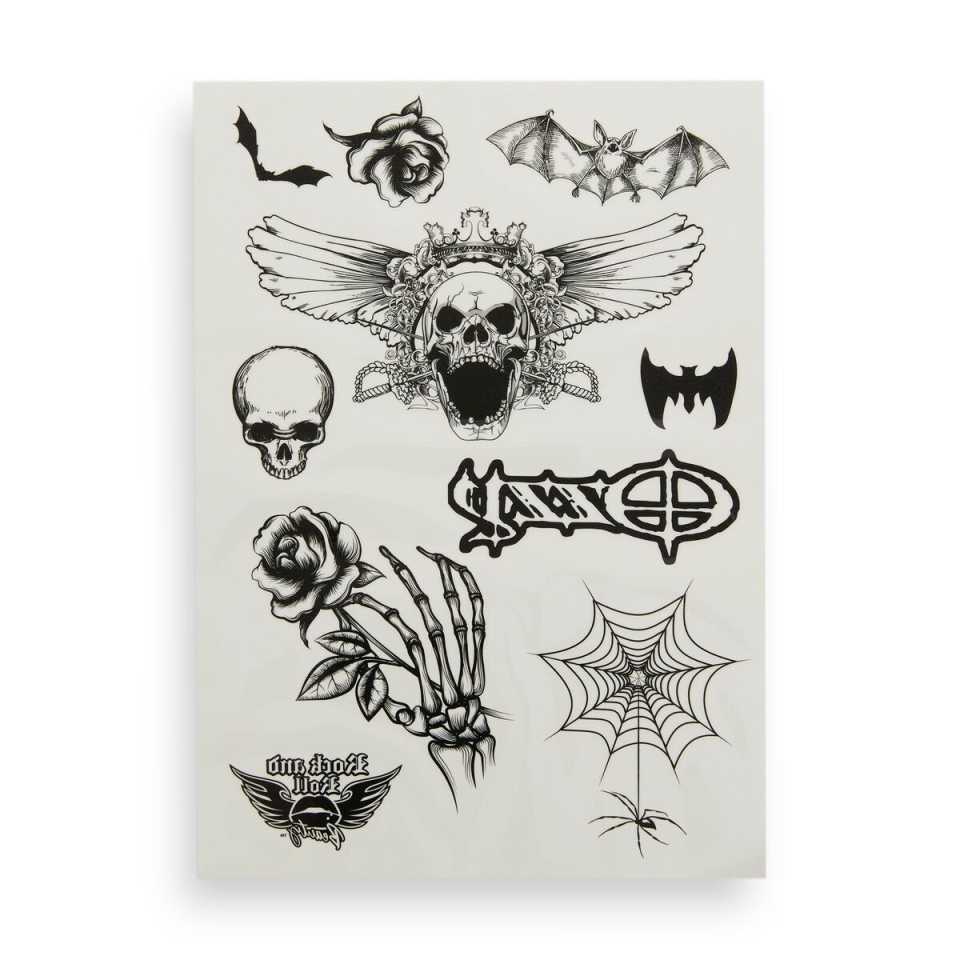 Ozzy Osbourne Rock and Roll Beauty Over  Temporary Tattoos Sharon Skull  Cross