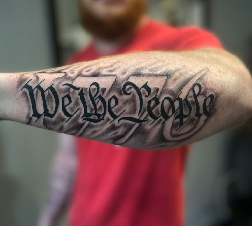 + Patriotic & Independent We The People Tattoo Designs [