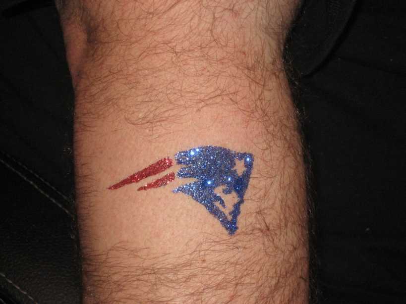 Patriots Logo Glitter Tattoo  Check out my other work at Bo  Flickr