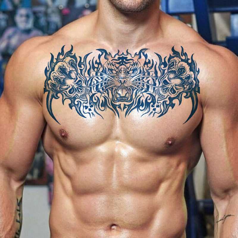 pcs Tattoos Waterproof Cool Tattoos Chest Tattoos for Men Women