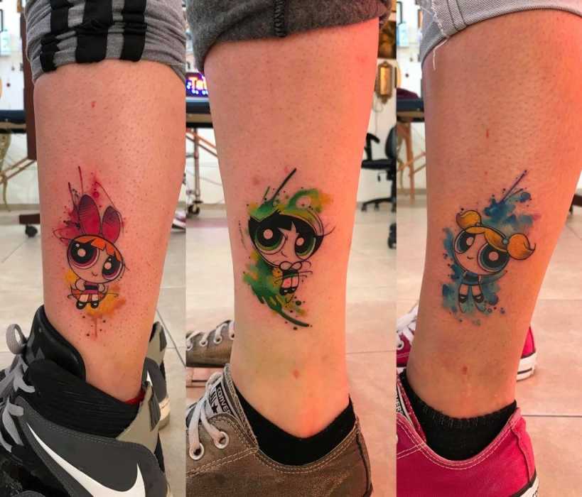 + Powerpuff Girl Tattoo for Siblings and Friends (