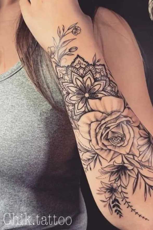 Pretty And Girly Half-Sleeve Tattoo Ideas For Females