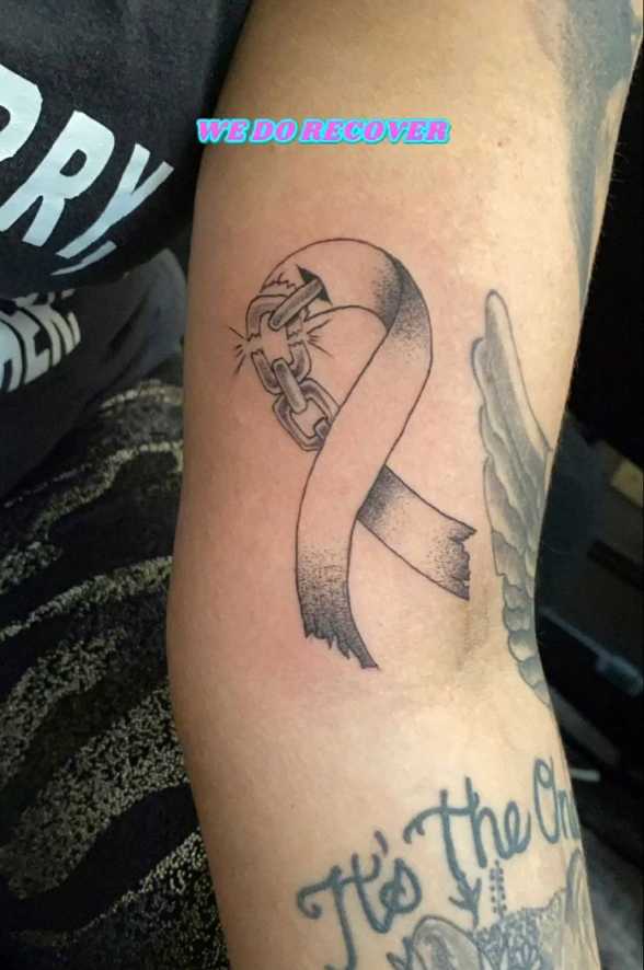 Recovery Tattoo  Recovery tattoo, Chain tattoo, Ribbon tattoos