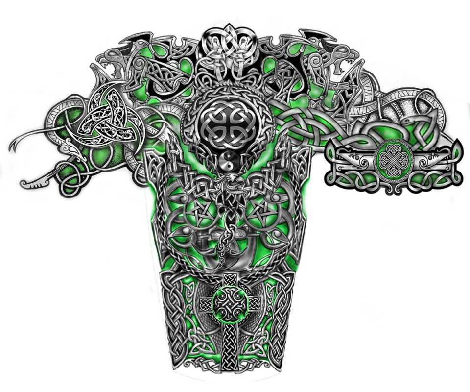 RH full Celtic sleeve tattoo design   Tattoo Designs for a