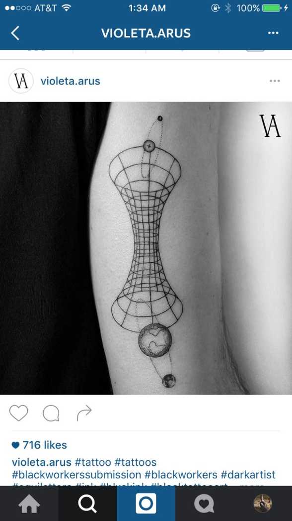 Science physics astronomy tattoo black and grey  Astronomy tattoo