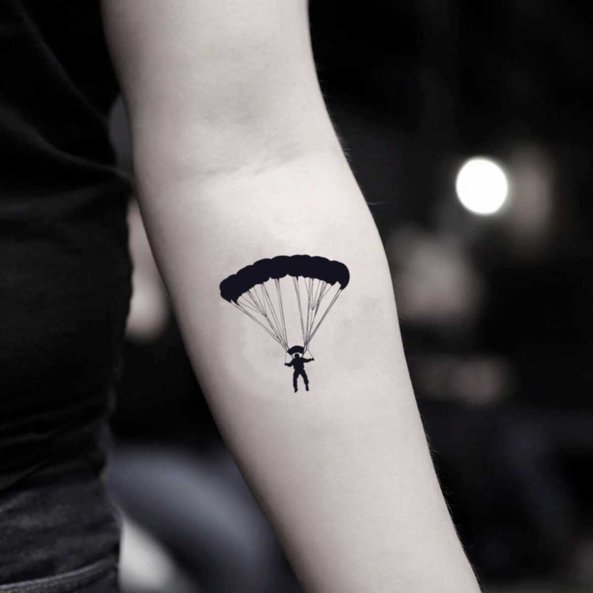 Skydive Temporary Tattoo Sticker - OhMyTat  Fake tattoos, Tattoo