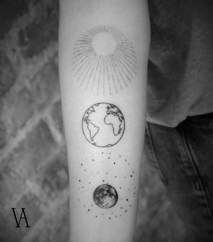 Small Astronomy Tattoos That Are Out Of This World