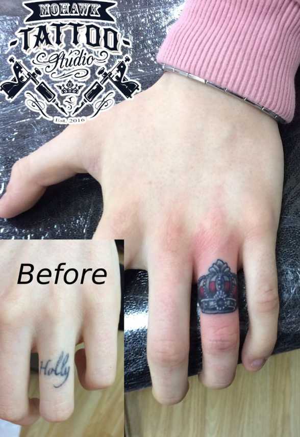 Stylish Finger Tattoo Cover Up
