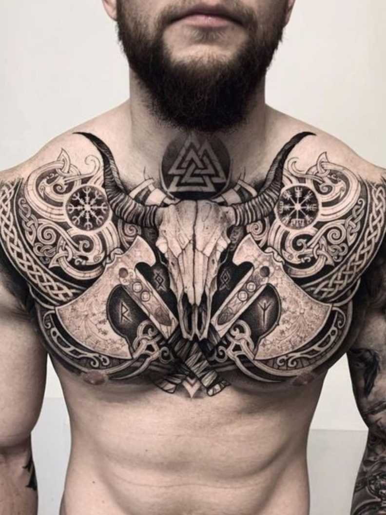 Tattoo uploaded by Dan Johnston • Chest tattoo idea