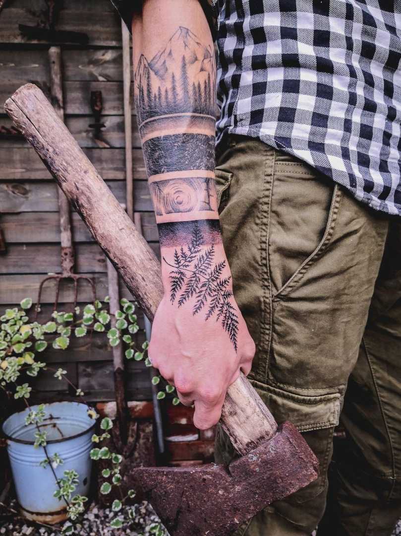 Tattoo uploaded by Jennifer R Donnelly • Lumberjack tattoo by