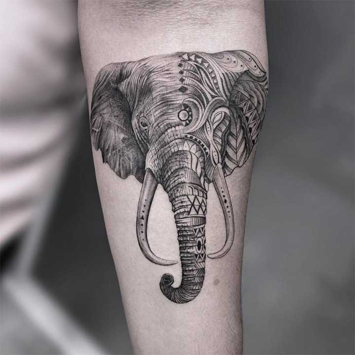 Top  Traditional and Realistic Elephant Tattoos  Inku Paw