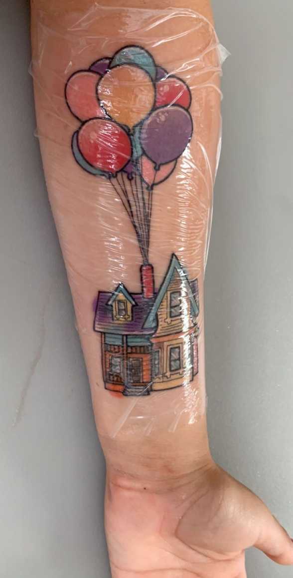 Up-inspired Disney Watercolor Tattoo
